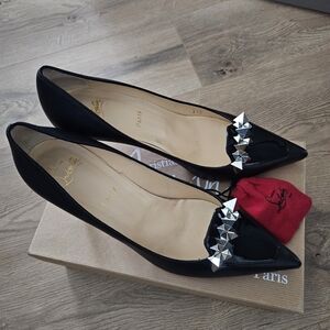 Christian Louboutin Black Studded Women's Shoes
